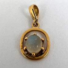Load image into Gallery viewer, 18K Yellow Gold Rainbow Moonstone Labradorite Charm Pendant