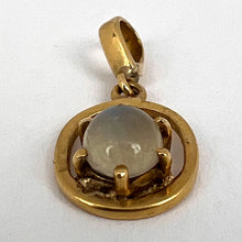 Load image into Gallery viewer, 18K Yellow Gold Rainbow Moonstone Labradorite Charm Pendant