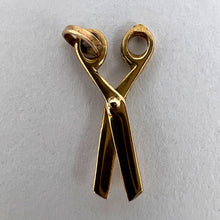 Load image into Gallery viewer, 18K Yellow Gold Scissors Charm Pendant