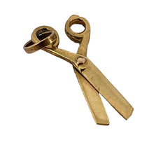 Load image into Gallery viewer, 18K Yellow Gold Scissors Charm Pendant