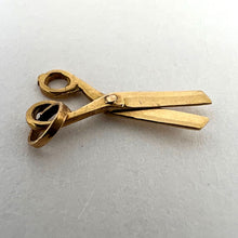 Load image into Gallery viewer, 18K Yellow Gold Scissors Charm Pendant
