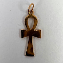 Load image into Gallery viewer, 18K Yellow Gold Ankh Charm Pendant