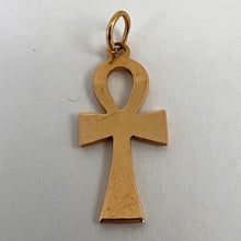 Load image into Gallery viewer, 18K Yellow Gold Ankh Charm Pendant