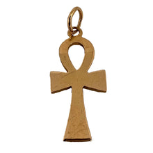 Load image into Gallery viewer, 18K Yellow Gold Ankh Charm Pendant