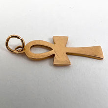 Load image into Gallery viewer, 18K Yellow Gold Ankh Charm Pendant