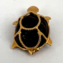 Load image into Gallery viewer, 18K Yellow Gold Wood Turtle Tortoise Charm Pendant