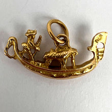 Load image into Gallery viewer, Italian Gondola Boat 18K Yellow Gold Charm Pendant