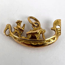 Load image into Gallery viewer, Italian Gondola Boat 18K Yellow Gold Charm Pendant
