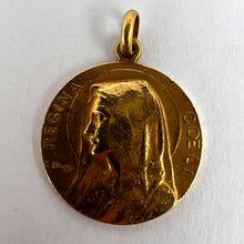 Load image into Gallery viewer, French Dropsy 18K Yellow Gold Virgin Mary Charm Pendant