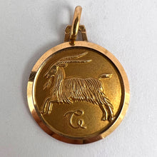 Load image into Gallery viewer, French 18K Yellow Gold Zodiac Capricorn Charm Pendant