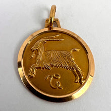 Load image into Gallery viewer, French 18K Yellow Gold Zodiac Capricorn Charm Pendant
