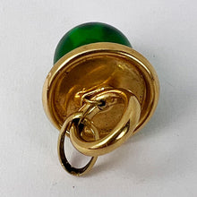 Load image into Gallery viewer, Sphere 18K Yellow Gold Green Charm Pendant
