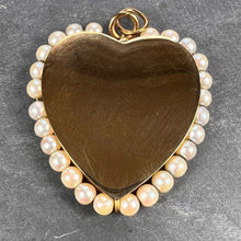Load image into Gallery viewer, 14K Yellow Gold Pearl Large Heart Charm Pendant