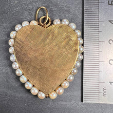 Load image into Gallery viewer, 14K Yellow Gold Pearl Large Heart Charm Pendant