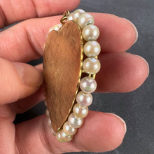 Load image into Gallery viewer, 14K Yellow Gold Pearl Large Heart Charm Pendant