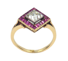 Load image into Gallery viewer, Edwardian 1.20 Carat Diamond Ruby Ring
