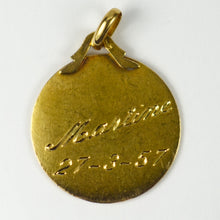 Load image into Gallery viewer, French 18K Yellow Gold Virgin Mary Charm Pendant Medal