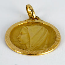 Load image into Gallery viewer, French 18K Yellow Gold Virgin Mary Charm Pendant Medal