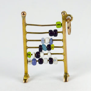9K Yellow Gold Abacus Charm Pendant