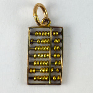 14K Yellow Gold Abacus Charm Pendant