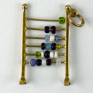 9K Yellow Gold Abacus Charm Pendant