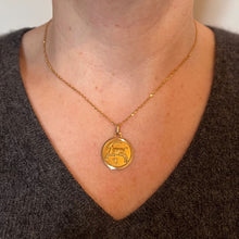 Load image into Gallery viewer, French 18K Yellow Gold Zodiac Capricorn Charm Pendant