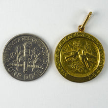 Load image into Gallery viewer, French Cupid and Lovebirds 18K Yellow Gold Charm Pendant