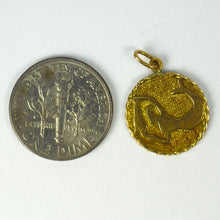Load image into Gallery viewer, 18 Karat Yellow Gold Zodiac Aquarius Charm Pendant