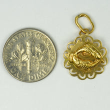 Load image into Gallery viewer, Italian 18K Yellow Gold Zodiac Pisces Charm Pendant
