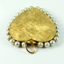 Load image into Gallery viewer, 14K Yellow Gold Pearl Large Heart Charm Pendant