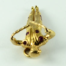 Load image into Gallery viewer, 18K Yellow Gold Red Ruby Spanish Matador Charm Pendant
