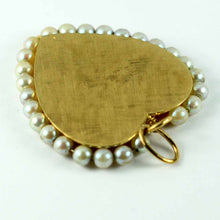 Load image into Gallery viewer, 14K Yellow Gold Pearl Large Heart Charm Pendant