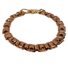 Load image into Gallery viewer, French 18 Karat Rose Gold Tank Link Bracelet