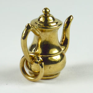 9K Rose Gold Coffee Pot Charm Pendant