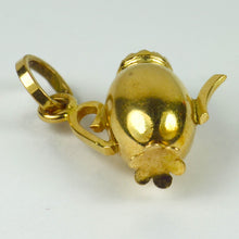 Load image into Gallery viewer, 18K Yellow Gold Turquoise Paste Coffee Pot Charm Pendant