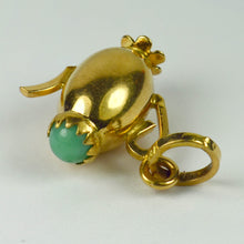 Load image into Gallery viewer, 18K Yellow Gold Turquoise Paste Coffee Pot Charm Pendant