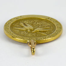 Load image into Gallery viewer, French Cupid and Lovebirds 18K Yellow Gold Charm Pendant