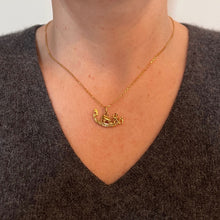 Load image into Gallery viewer, Italian Gondola Boat 18K Yellow Gold Charm Pendant