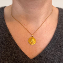 Load image into Gallery viewer, French Dropsy 18K Yellow Gold Virgin Mary Charm Pendant