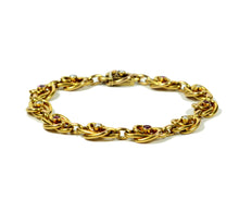 Load image into Gallery viewer, Pearl Ruby 18K Yellow Gold Link Bracelet, circa 1900
