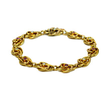 Load image into Gallery viewer, Pearl Ruby 18K Yellow Gold Link Bracelet, circa 1900
