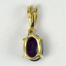 Load image into Gallery viewer, Sapphire Diamond 18K Yellow White Gold Charm Pendant