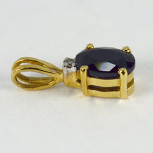 Load image into Gallery viewer, Sapphire Diamond 18K Yellow White Gold Charm Pendant