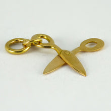Load image into Gallery viewer, 18K Yellow Gold Scissors Charm Pendant
