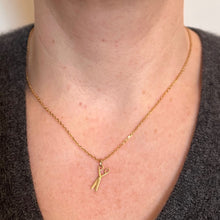 Load image into Gallery viewer, 18K Yellow Gold Scissors Charm Pendant