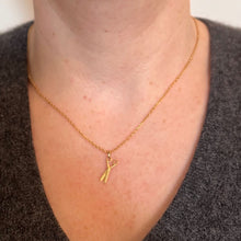 Load image into Gallery viewer, 18K Yellow Gold Scissors Charm Pendant