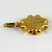 Load image into Gallery viewer, Puffy Shamrock 18K Yellow Gold Charm Pendant
