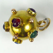 Load image into Gallery viewer, 14 Karat Yellow Gold Quartz Sputnik Charm Pendant