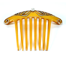 Load image into Gallery viewer, Antique Tortoiseshell Pearl Hair Comb
