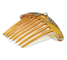 Load image into Gallery viewer, Antique Tortoiseshell Pearl Hair Comb
